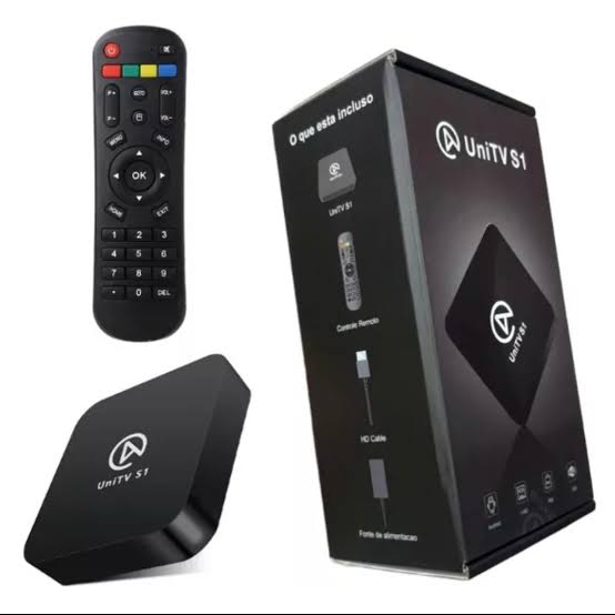 Aparelho uniTV s1 vitalício Full HD 4k +400 canais filmes e séries incluso